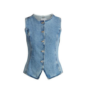 Sofia by Sofia Vergara Women's Scoop Neck Vest Dawn Blue Size XXXL NWT